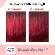 Red Ombre Short Bob Wig 14 Inch Straight Synthetic Hair For Women Natural Looking Party Cosplay Wig - Burgundy - View 6