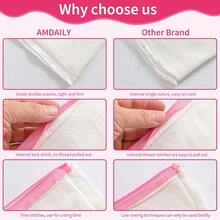 50Pcs Canvas Makeup Bags Bulk, 7.87 X 5.7 H Cotton Sublimation Blank Diy Heat Transfer Cosmetic Bag W/Colorful Zipper Gift Box - Multicolor - View 5