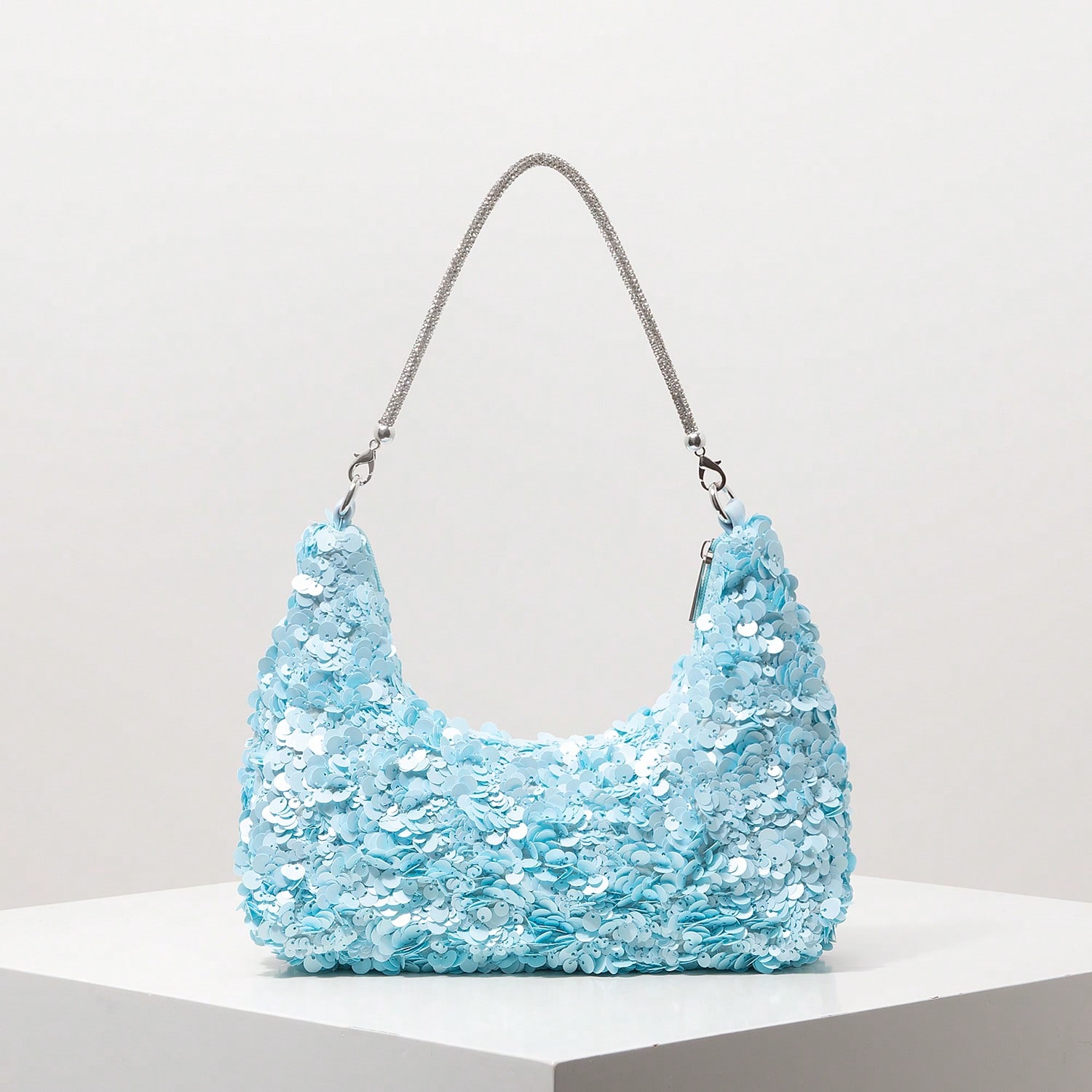 Patrón aleatorio) Bolso de hombro con lentejuelas, elegante, atuendos para noche de gala y fiestas, bolso y accesorios para baile de graduación, art