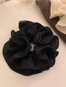 超大号褶皱发圈，法式发饰花朵，多色发圈，时尚大气的扎发绳，发饰。优雅简约的马尾辫发圈，家居卧室装饰 - 彩色 - 查看 7