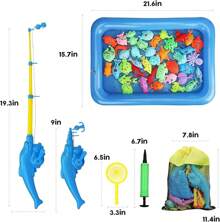 Magnetic Fishing Game For Kids 3-5 With Toddler Fishing Poles, Magnetic Poles Game Are Designed For Little Hands, Bath Toys For Kids Ages 4-8