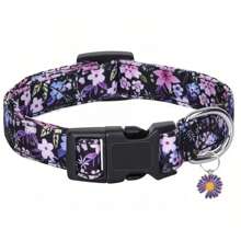 Collier ajustable pour chien avec motifs d'abeille, floral et de dinosaure, confortable et respirant pour les chiens de petite, moyenne et grande taille
