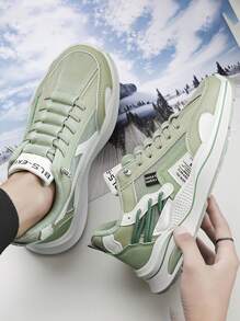 Herren Schnürschuhe mit Stoßdämpfung und rutschfester Sohle für Sport, Marken Design - Strapazierfähige und bequeme Outdoor Laufschuhe für Training und Fitness, geeignet für legeren Sport