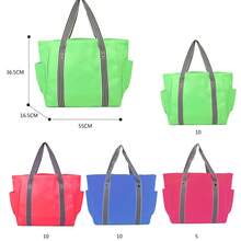 Unibella Algodón Suave Bolsa Tote Grande Casual – Clásica, Lavable y Segura para Playa o Diario - Naranja - Ver 2