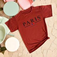 Playera para Mujer con Estampado Paris Francia  Estilo Casual y Moderno - Shedron - Ver 3