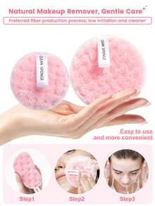 46pcs Makeup Tool Set Including 25pcs Makeup Brush &Makeup Sponge &Finger Puff &Makeup Puff Sponge Triangle& Makeup Brush Cleaner Bowl & Eyelash Curler & For Liquid, Cream, And Powder - Buffing, Blending, And Face Brush - Pink - View 10