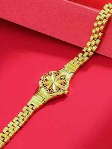 1 件不锈钢时尚欧美风格奢华米兰链环手链，配花式扣环，复古法式创意小众设计缎带手链，适合女士，日常佩戴和送礼，情侣可叠戴 - 馬蹄扣錶帶手鍊 - 查看 10