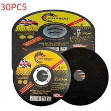 15/30/50 pièces de disques de coupe en métal de 4,5 pouces (115 mm) sans électricité pour meuleuses d'angle - Lame de roue résine à double maille 115x1,2x22mm - Idéal pour l'acier inoxydable - Roues abrasives résine à double maille pour une coupe supérieure