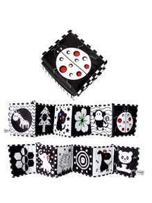 Newborn Toys, High Contrast Baby Books With Teethers, Black And White Infant Toys, Montessori Toys For 0-6-12 Months Early Brain Development, Sensory Learning Activity Gifts, Tummy Time Toystummy Time,Baby Toys,Baby Books