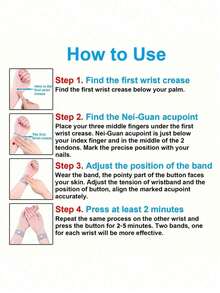 1 par de bandas contra el mareo, un regalo para mujeres embarazadas, pulsera contra el mareo por movimiento, pulsera contra el mareo por mar/aire, pulsera de alivio contra las náuseas por acupresión para usar en cruceros y viajes al aire libre