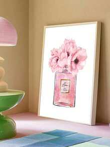 1 件浅粉色墙壁艺术、少女时尚海报、送给她的礼物、更衣室装饰、梳妆台艺术、帆布印刷海报、适用于客厅、卧室、餐厅、厨房、工作室等，无框