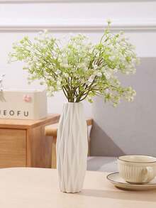 1 件创意塑料花瓶,仿真花艺架,多功能花盆,装饰花瓶,防震,防摔,简约风格,适用于客厅,卧室,书房,花坛,图书馆装饰,干花,鲜花,人造花,派对装饰,母亲节,情人节,万圣节,圣诞节礼物 - 白色 - 查看 5