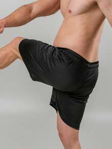High Performance Football Shorts Customizable Plain Shorts With Breathable Fabric For Games - Black - View 10