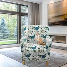Local Delivery - Banquet Armchair Slipcover Printed Chair Covers With Arms Stretch Club Chair Slipcover Soft Armchair Sofa Covers Anti-Slip Furniture Protector For Dogs Pets Home Living Room Decor, 14 - 26 - 查看 6
