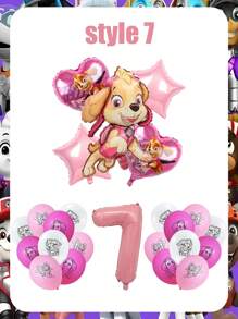 Paw Patrol Kleine Hund Alltagsballon aus Aluminiumfolie, Latexballons, Folienballons zum Zählen, Geburtstagsdekoration, Feier-Geburtstags-Ballonkombination, perfektes Geburtstaggeschenk, Party Wand Dekorationsballonset, Festivalparty, Schulanfang, Thanksgiving, Weihnachts Veranstaltungsdekoration Ballons