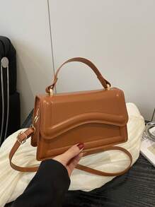Bolso de mano mini de moda para mujeres, nuevo modelo de primavera/verano con unicolor convertible a bandolera/bolso de hombro, bolso casual para la oficina y el día a día