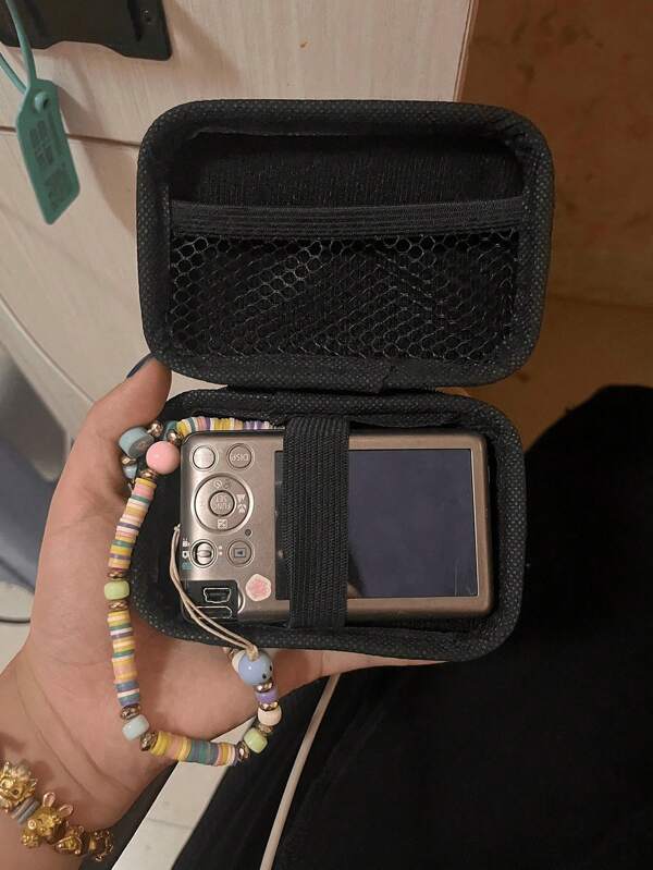 Estojo portátil para câmera digital, design compacto, material à prova d'água, perfeito para entusiastas de fotografia ao ar livre e viajantes, bolsa para carregador, bolsa digital essencial para escritório, bolsa para câmera com cabo, organizador de cabos de dados eletrônicos, capa para carregador portátil, bolsa para câmera de viagem tipo carteira, acessório portátil leve e à prova d'água de grande capacidade - somente na caixa