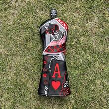 国王、王后和骑士高尔夫球杆木杆头套一号木球道木混合杆套高尔夫球杆头 - 黑色 - 查看 8