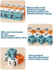 Barns tidig utbildning Engelska kort Ordstavning Spel Bokstavigenkänning Matchande byggstenar Kampspel Pedagogiska leksaker - Multifärgad - Visa 11