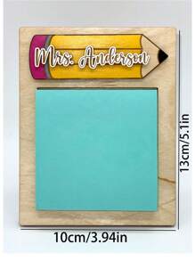 1pc Custom Teacher Sticky Note Pad Holder Gift | Personalized Teacher Name Gift,Student Gift For Teacher,Teacher Gift,Teacher End Of Year Gift,Simple Gifts For Teachers,A Sticky Note Folder For The Start Of School Season, To Give To The Best Classmates