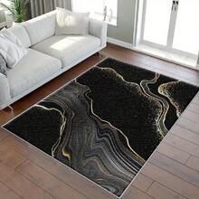 A Large Area Rug, An Ultra-Value Lightweight And Portable Option Featuring Personalized Black Abstract Patterns. This Luxurious Area Rug Complements Various Home Decors, Is Premium Machine-Washable, And Crafted With High-Density Material With Non-Slip Bottom Granules For Fade Resistance. Back To School Entryway Decor Bathroom Kitchen Decor - Multicolor - View 13