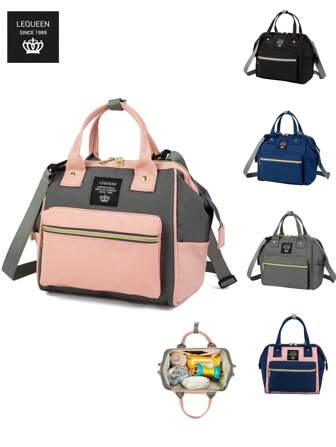 LEQUEEN 1pc Oxford Cloth Mummy Bag, Large Capacity Diaper Bag, Fashion Crossbody Bag, Handbag, Diaper Bag, Versatile Cosmetic Bag, Casual Crossbody Small Bag, Suitable For Leisure Use