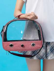 Süßer transparenter Haustiertragetasche - tragbare atmungsaktive Vogelreise-Tasche, mit Standstange, mit Schublade, faltbare kleine Tierbox für Papageien, Hamster, Kaninchen, Veterinärbesuch & Outdoor-Accessoires für Vogelmütter - Verschiedenfarbig - Übersicht 12