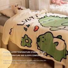 1 Pc Cartoon Dinosaur Pattern Blanket Summer Nap Baby Blanket Soft And Comfortable Fabric Air Conditioning Quilt 100*104 CM