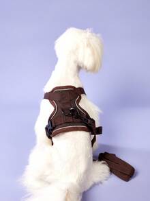 PETSIN Reflective Pet Harness And Leash Set For Dog & Cat, Escape Proof Adjustable Small Dog Harness With Soft Mesh