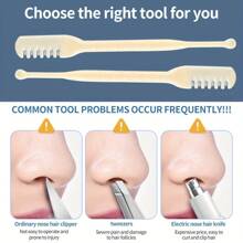 1/4pcs Manual Nose Hair Trimmer -360 ° Rotation For Easy Use Accurate And Portable Comfortable Trimming Experience Easily Trim Difficult To Reach Nasal Hair