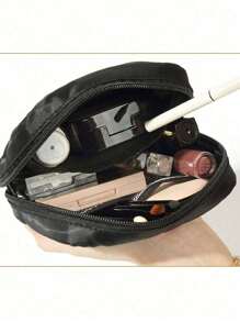 Bolsa de almacenamiento multifuncional portátil de estampado de leopardo para toallas sanitarias, bolsa de almacenamiento minimalista de pana para copa menstrual, bolsa cuadrada de pana dulce para almacenamiento de artículos de aseo y maquillaje, bolsa para el primer ciclo menstrual