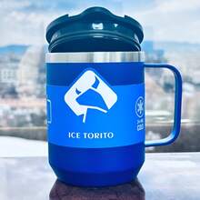 Termo para Café de Doble de Acero Inoxidable 400ml, Termo Taza Térmica para Café con Tapa Hermética y Pajita Telescópica, Taza Termica Frio y Caliente Portátil Vaso Viaje para Café, Té y Agua(Azul) - Azul - Ver 1