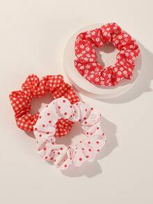 5 قطع مجموعة كشكشة شعر أحمر متميز، مناسبة للاستخدام اليومي، العطلات والوقت الحر - متعدد الألوان - مشاهدة 3