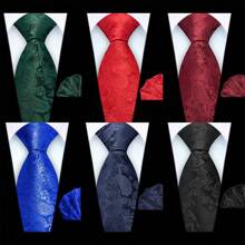 Set de 2 piezas que incluye corbata de 8cm de ancho con estampado de cachemir y flor y pañuelo a juego. Elegante accesorio de corbata de negocios de alta calidad para bodas, regalos familiares, Navidad o fiestas.