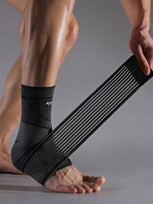 JINGBA SUPPORT 1 件弹性透气男女通用脚踝支撑袖带可调节绑带，适用于跑步、篮球、瑜伽、男女脚链、健身房配件