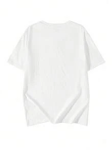 Made In Japan, Spring/Summer Cotton, Round Neck, Loose Fit, Versatile, Simple, English Print Short-Sleeve T-Shirt