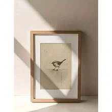 1 件小众艺术鸟类帆布海报抽象墙面装饰艺术装饰适用于卧室客厅宿舍公寓墙壁装饰无框 - 彩色 - 查看 1
