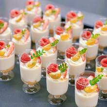 20 件迷你甜点杯、塑料布丁杯、一次性小酒杯、派对婚礼甜点、冰淇淋、开胃菜杯、适用于家庭厨房餐厅野餐婚礼派对、派对用品、餐具配件 - 彩色 - 查看 1