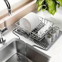 硅胶碗碟干燥垫、厨房用具沥水垫、硅胶沥水垫、柔性橡胶碗碟沥水垫、耐热硅胶垫、台面垫、水槽垫、多功能隔热垫、杯架、滤水垫 - 彩色 - 查看 2