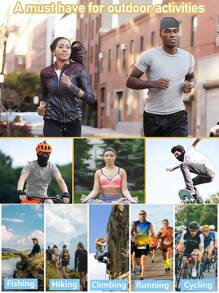 4 piezas Cubierta para el cuello con estampado de camuflaje - Máscara facial transpirable para deportes y actividades al aire libre - Protección UV para mujeres y hombres