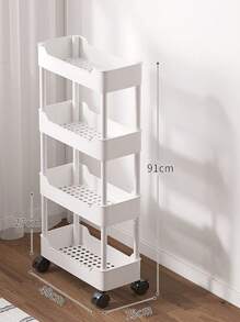 1pc Narrow Cart Slim Slide-Out Gaps Storage Rack, Movable Multi-Layer Kitchen Vegetable Bathroom Organizer