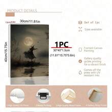 1 件复古万圣节女巫艺术海报，黑暗学院恐怖女巫帆布画，防水帆布墙艺术，艺术墙画，可作为礼物，可作为客厅、卧室、浴室、办公室、走廊、厨房装饰、房间装饰、家居装饰的装饰品（可选框架） - 彩色 - 查看 9