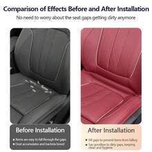 2 件汽车座椅间隙填充物、泄漏堵塞裂缝间隙垫配件（2 种随机红色） - 均碼 - 查看 7