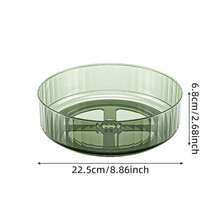 360°   回転トレイレイジースーザン冷蔵庫オーガナイザーターンテーブル収納トレイクリア食品収納オーガナイザースパイスラックキッチンオーガナイザー - 緑-S - チェックする 11