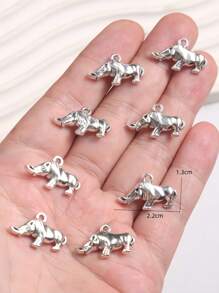 8pcs Cute Animal Shaped Zinc Alloy Pendants, DIY Jewelry Making For Necklace, Bracelet, Gift