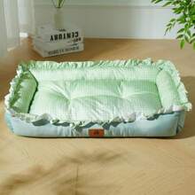 سرير حيوان أليف قطعة واحدة، سرير قطط مقاوم للانزلاق ومقاوم للرطوبة، مناسب للكلاب متوسطة وصغيرة الحجم، سرير كلاب مبرد قابل للتهوية لراحة قصوى في الصيف، منطقة استرخاء مريحة وقادرة على مقاومة الحرارة لحيوانك الأليف، سرير كلاب مهوى من الدرجة الممتازة