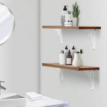 Z Metnal Decorative Shelf Brackets White Cast Wrought Iron Metal Mailbox Bracket 90° Right Angle Victorian Brackets Wall Decor Modern Shelving Bracket For DIY Floating Shelves 4 Pcs - White - View 5