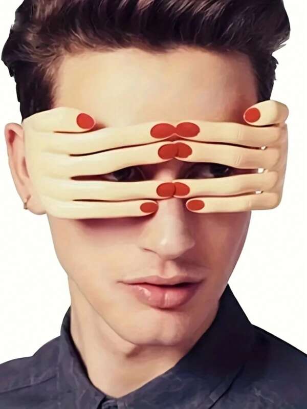 Kreative fingerförmige Sonnenbrille Requisite - neuartige Strandparty-Brille für Fotobox, Kostümparty, Spaßparty-Deko - universell lustige Accessoire, die für Teenager geeignet sind - ohne Federn