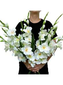 1/3/6Pcs 29.52Inch Artificial Orchid, Silk Artificial Gladiolus, For Home Decoration, Wedding Decoration, Wedding Venue Layout, Wedding Bouquet, Bedroom Living Room Decoration, Desktop Decoration, Wall Decoration, Outdoor Garden, Courtyard Decoration, Porch Balcony Decoration, Summer Decoration, Gift.