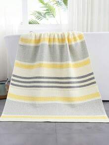 1条华夫格毛巾，浴室手巾，浴巾，速干柔软吸水毛巾。适用于浴室、健身房、酒店、海滩度假、日常使用。居家旅行皆宜。家居浴室装饰，秋季装饰，返校季装饰，美容院家居浴室淋浴毛巾，适用于美容院、酒店、运动、家居必需品、毛巾、护肤浴巾 - 彩色 - 查看 4